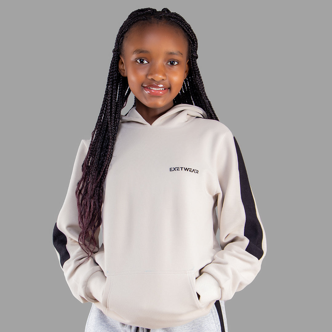 Exetwear Kids'/Teens' Beige Hoodie