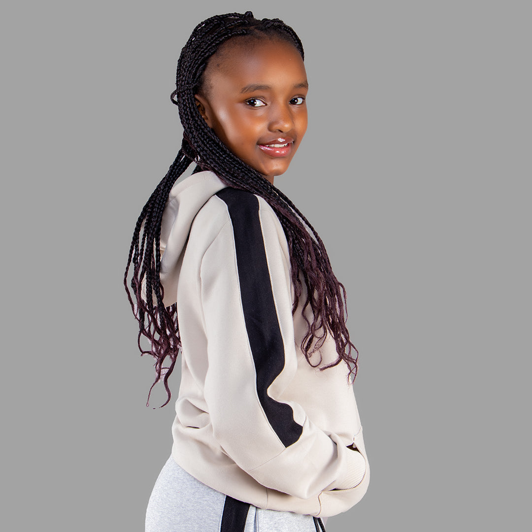 Exetwear Kids'/Teens' Beige Hoodie