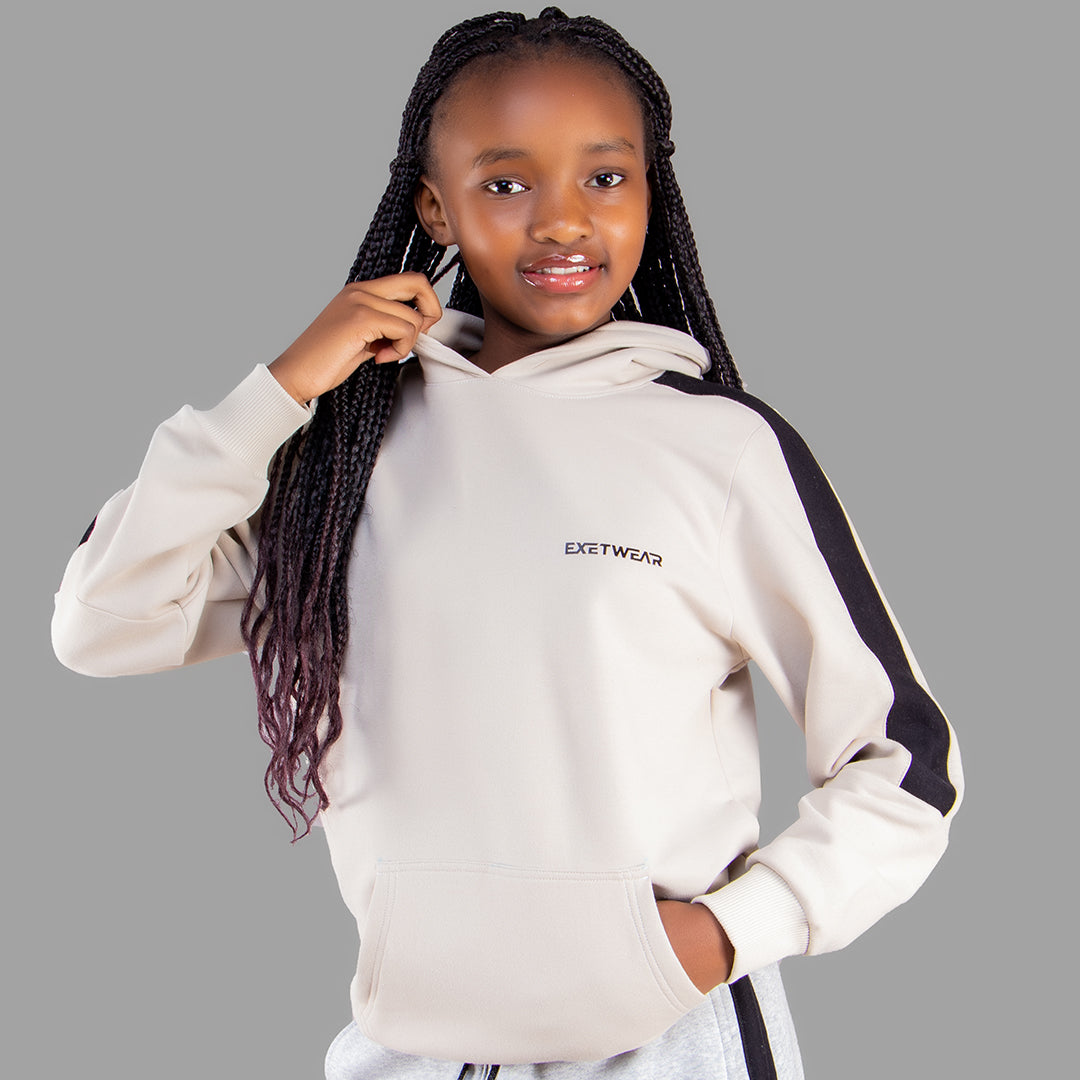 Exetwear Kids'/Teens' Beige Hoodie