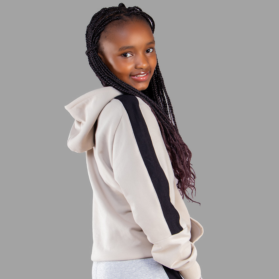 Exetwear Kids'/Teens' Beige Hoodie