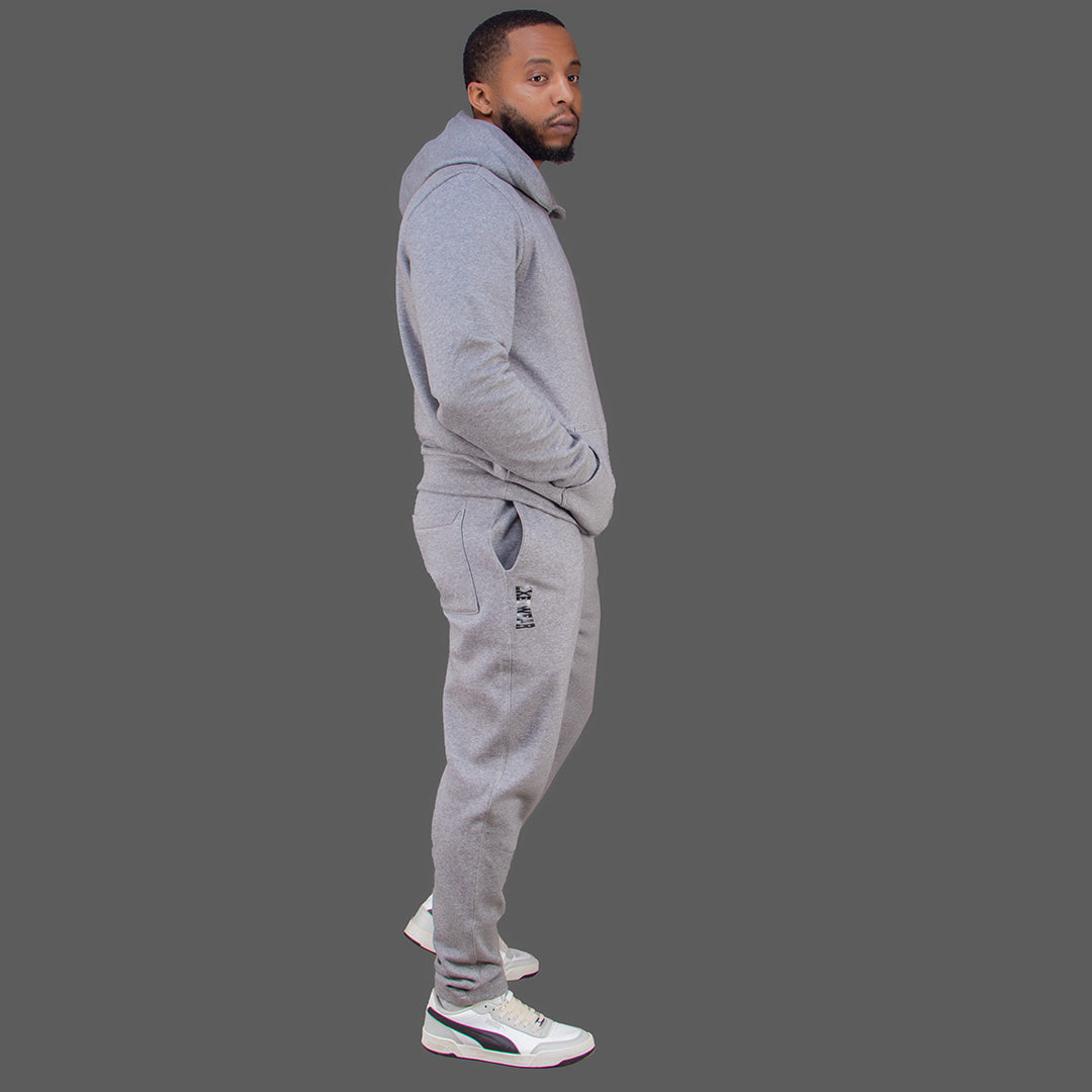 Exetwear Men's Grey Hoodie Set