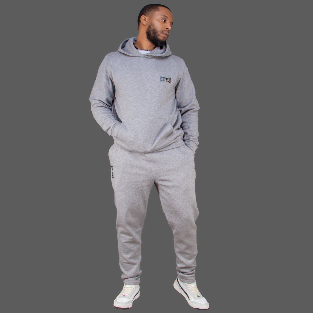 Exetwear Men's Grey Hoodie Set