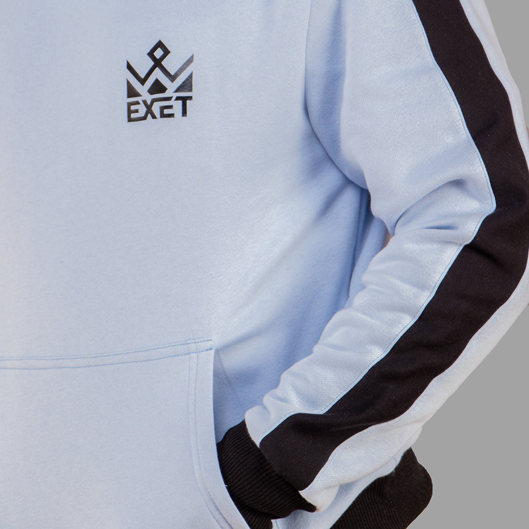 Exetwear Hoodie in Sky Blue (Black Stripes)