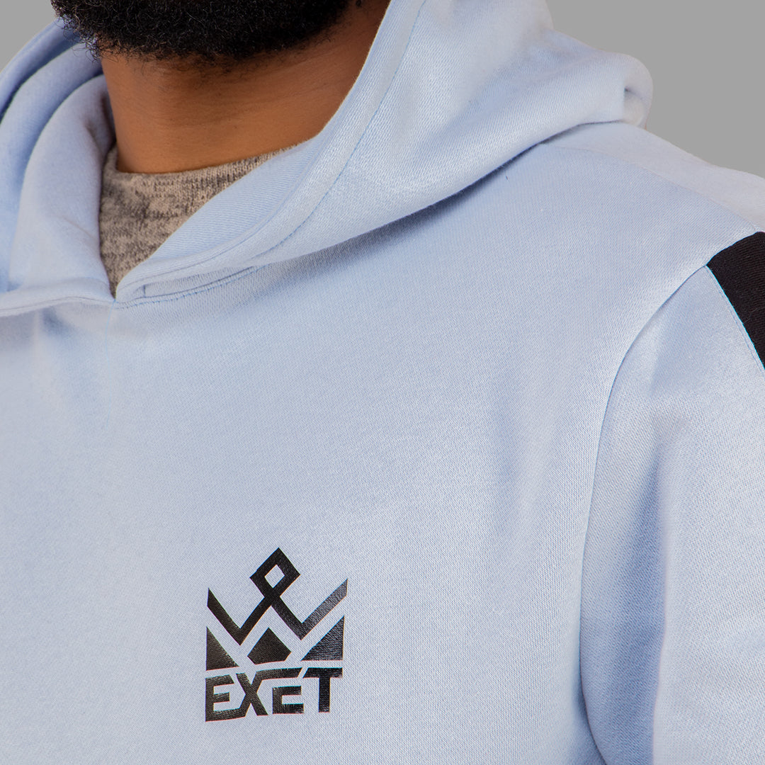 Exetwear Hoodie in Sky Blue (Black Stripes)