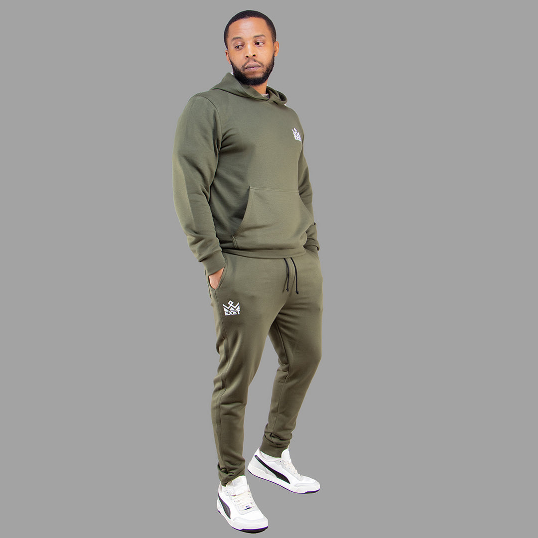 Exetwear Men's Juggle Green Hoodie Set