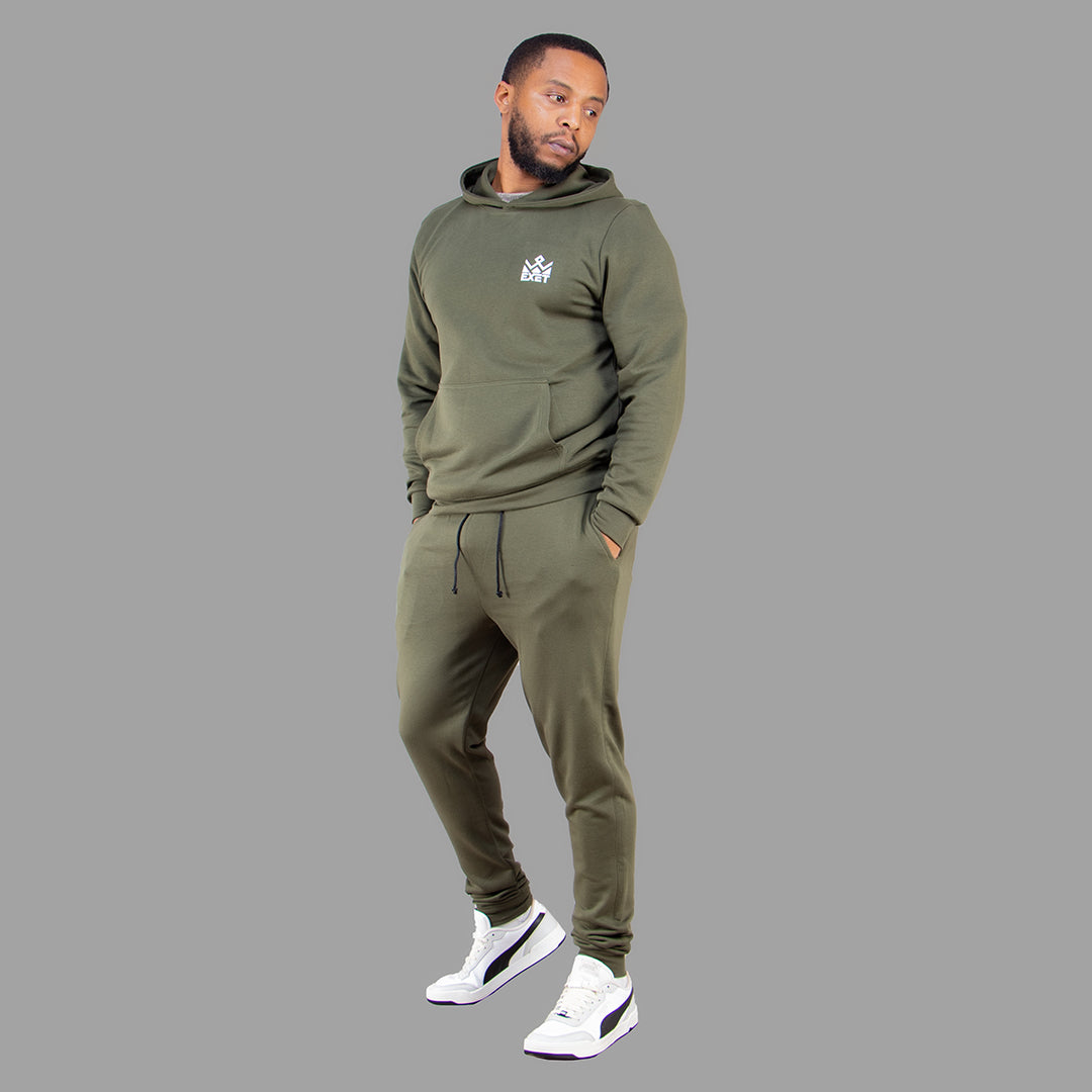 Exetwear Men's Juggle Green Hoodie Set