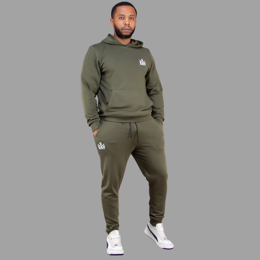 Exetwear Men's Juggle Green Hoodie Set