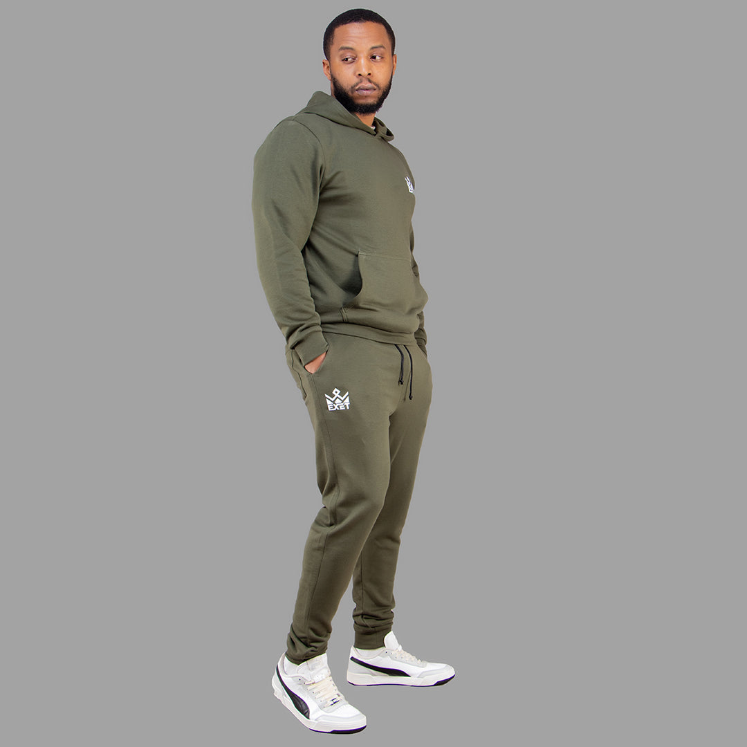 Exetwear Men's Juggle Green Hoodie Set