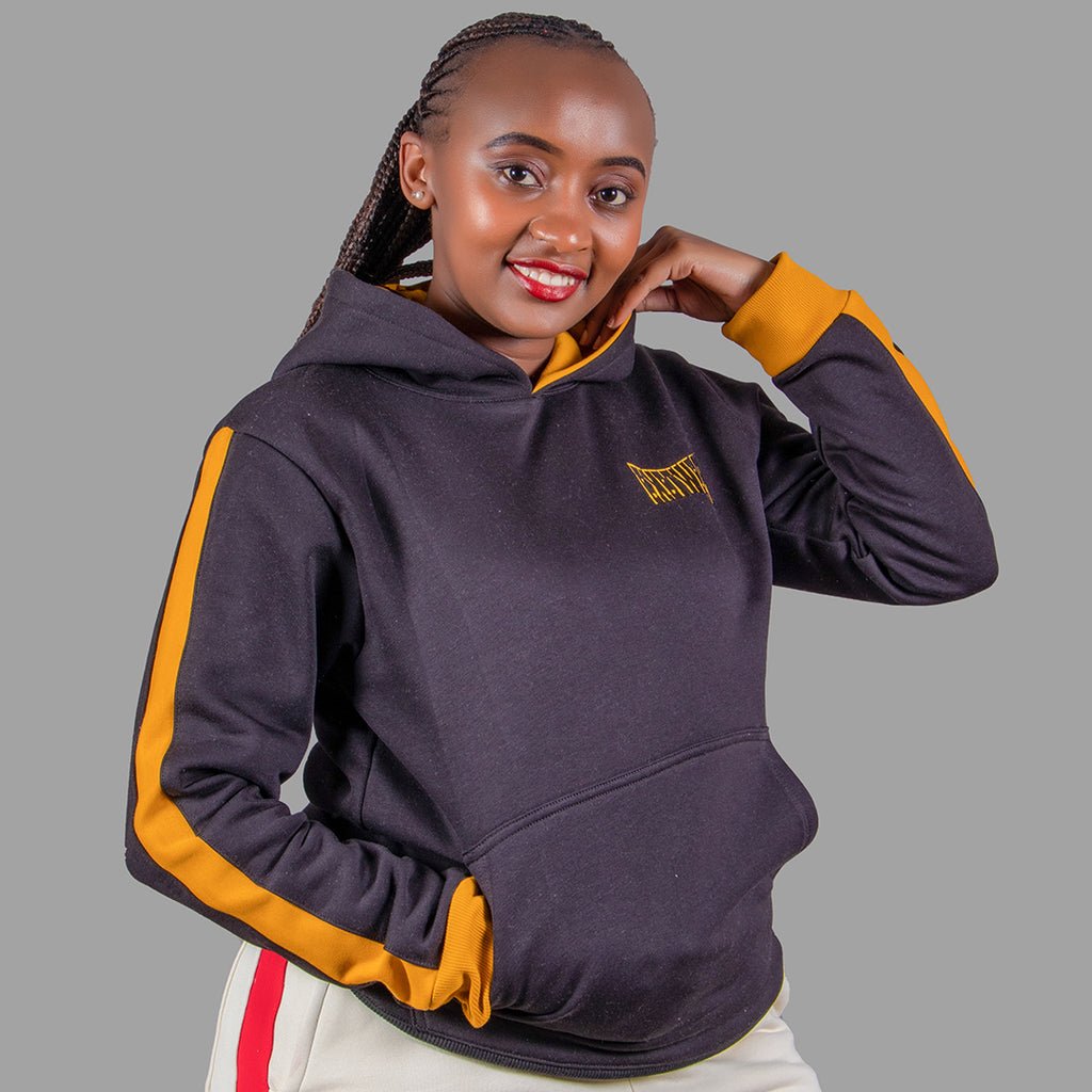 Mustard colour hoodie discount women's