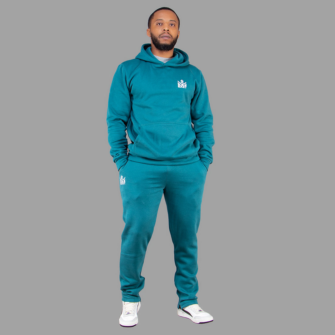 Exetwear Men's Jade Green Hoodie Set