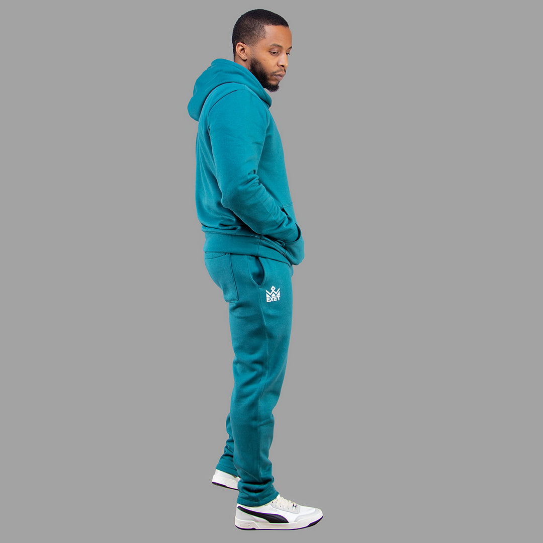 Exetwear Men's Jade Green Hoodie Set