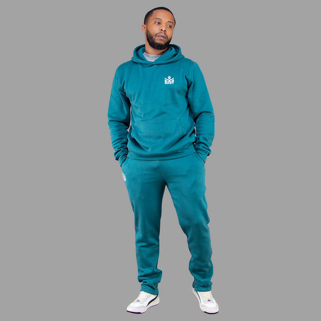 Exetwear Men's Jade Green Hoodie Set