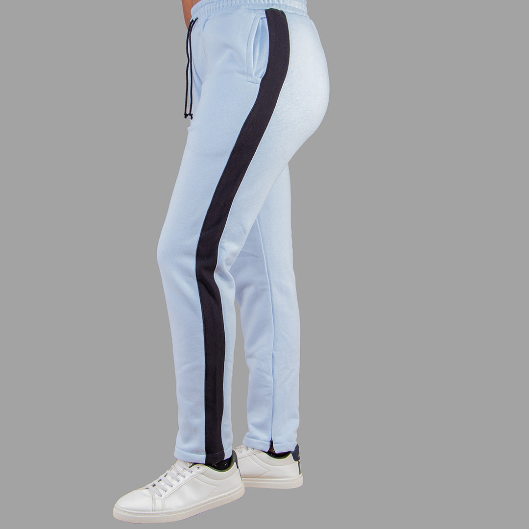 Exetwear Sky Blue Sweatpants (Black Stripes)