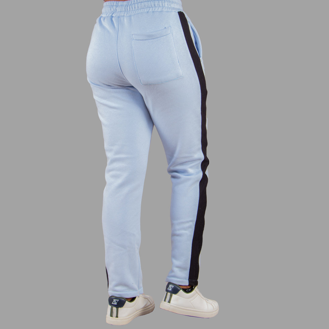 Exetwear Sky Blue Sweatpants (Black Stripes)