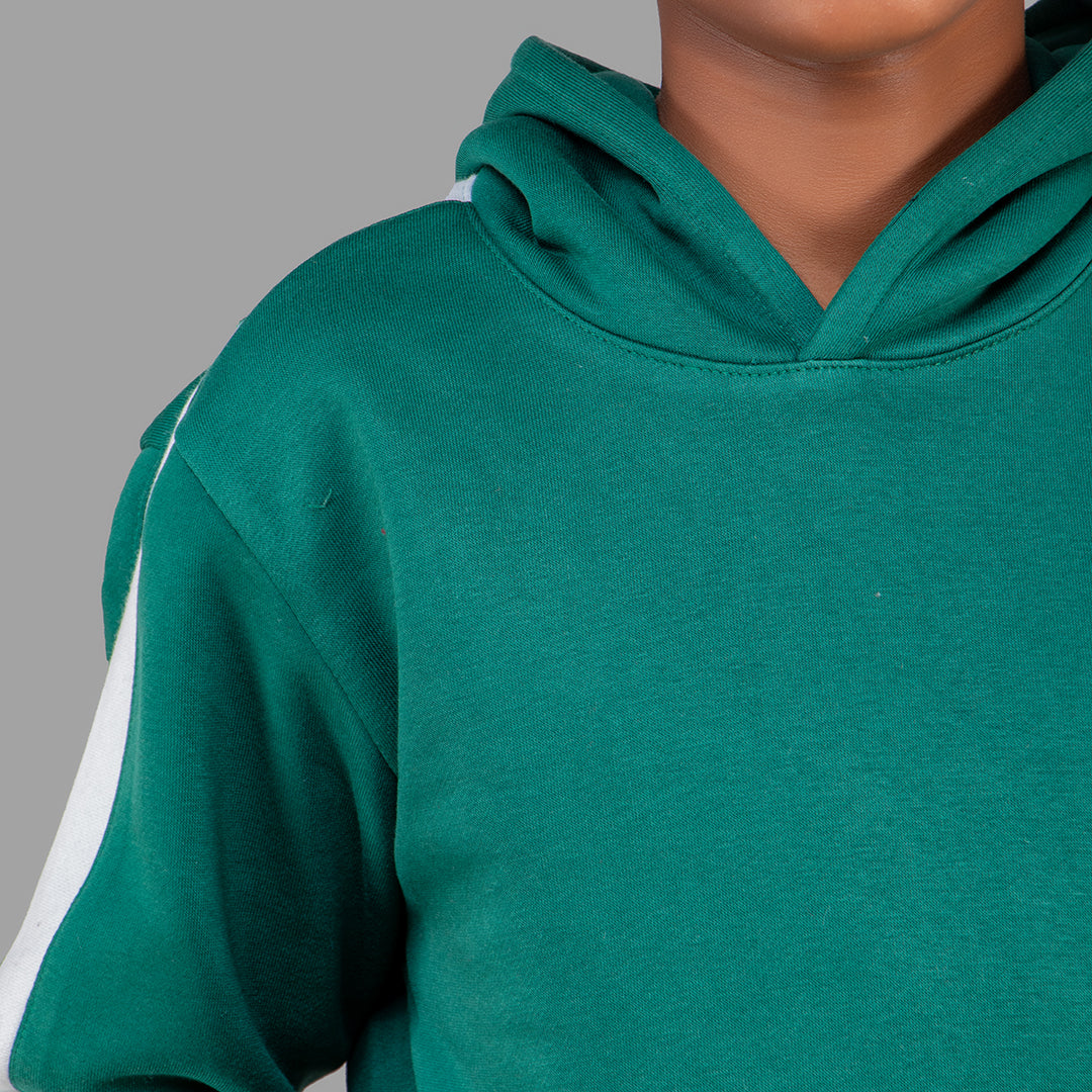 Exetwear Green/White Boys Hoodie