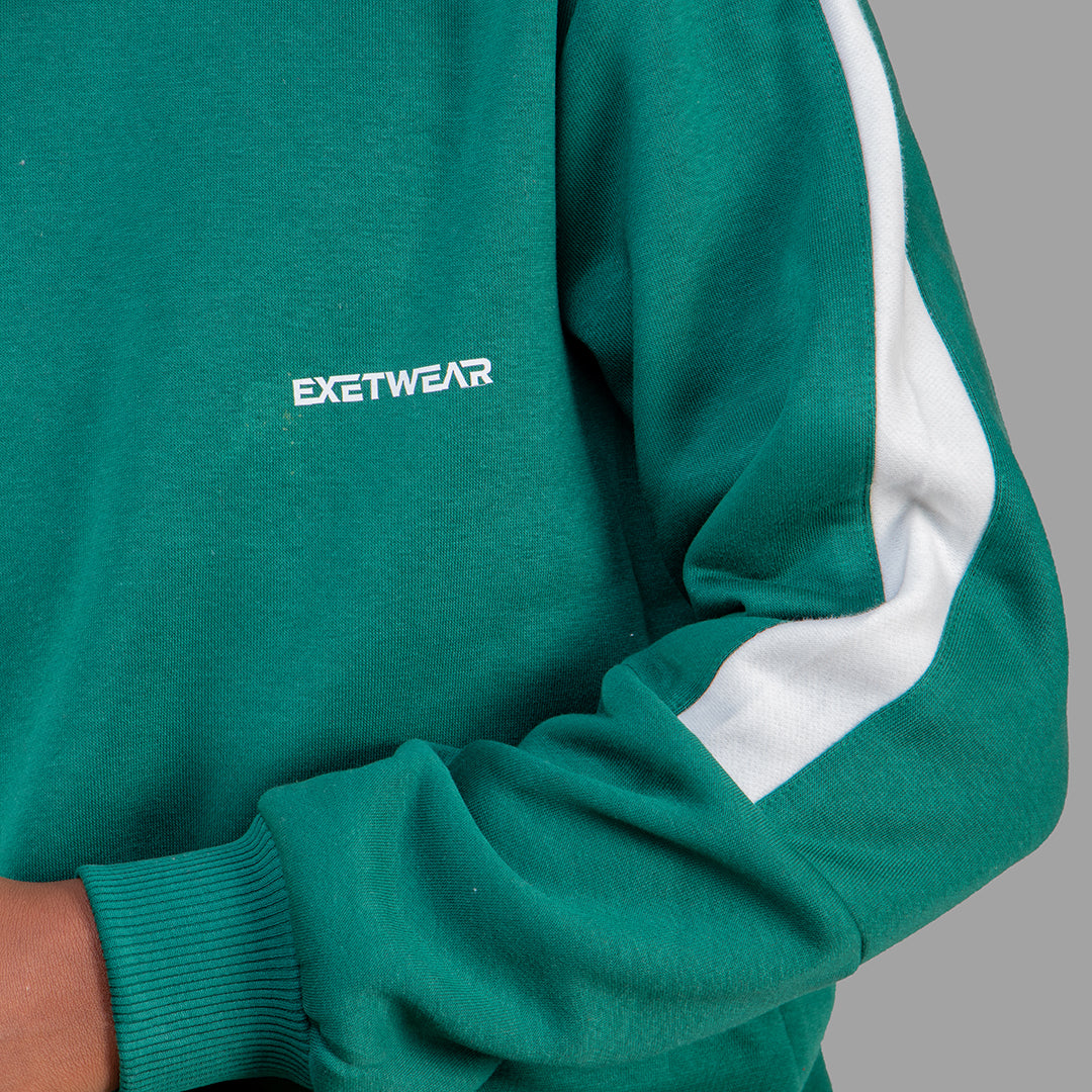 Exetwear Green/White Boys Hoodie