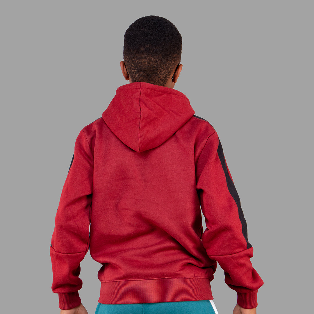 Exetwear Maroon/Black Boys Hoodie