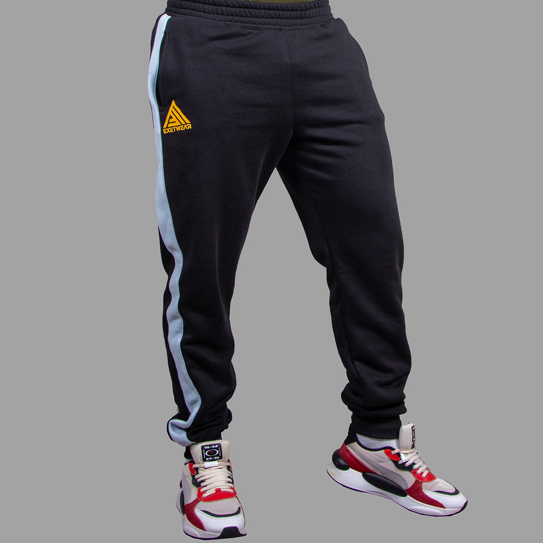 Men's Sweatpants (Black/Sky Blue)