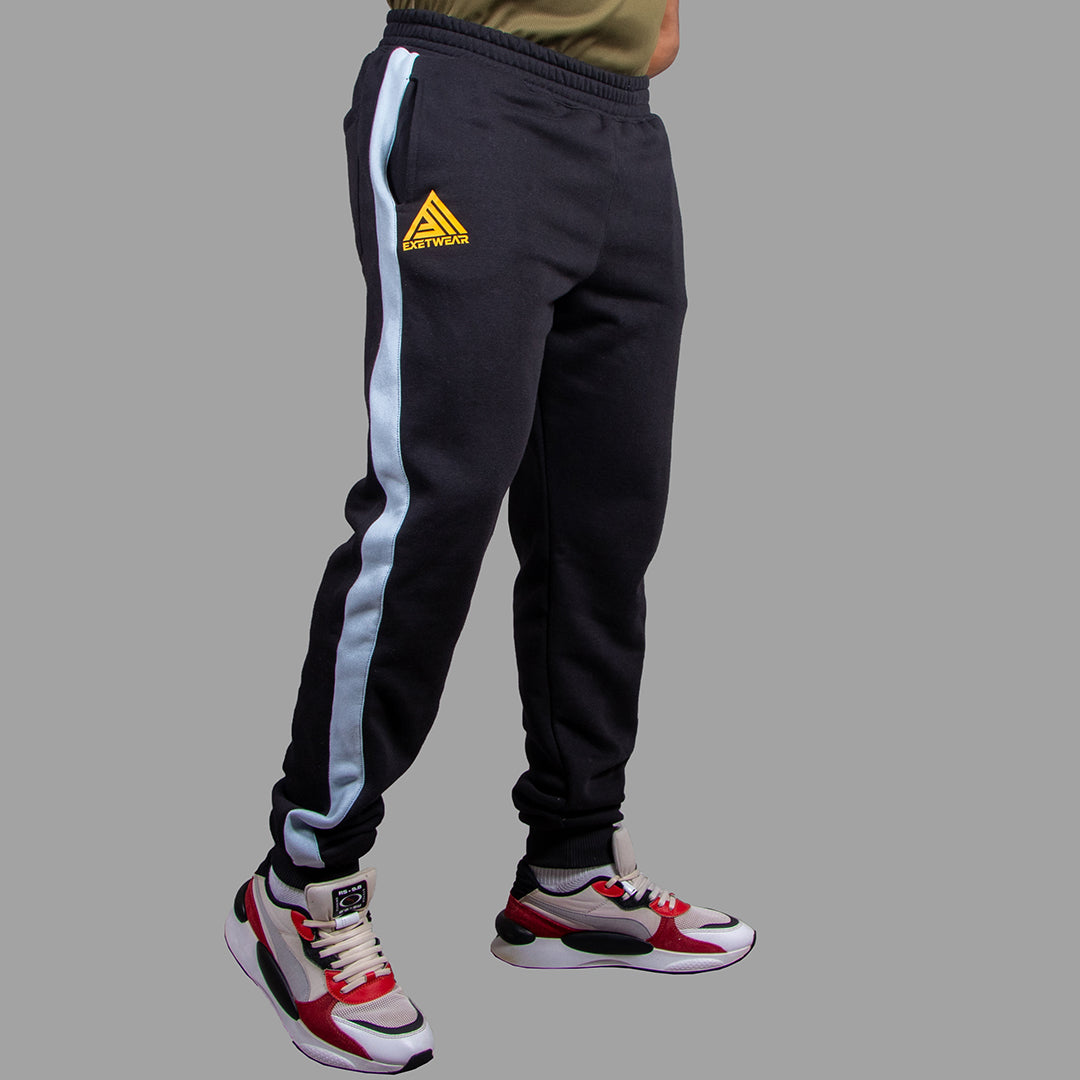 Men's Sweatpants (Black/Sky Blue)