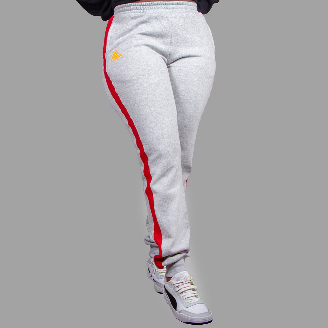 Women's Sweatpants (Light Grey/Red)