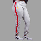 Women's Sweatpants (Light Grey/Red)