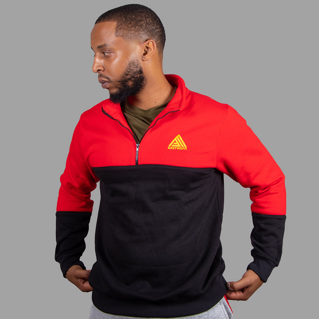 Men Sweatshirt (Black/Red)