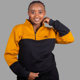 Women Sweatshirt (Black/Mustard yellow)