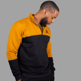 Men Sweatshirt (Black/Mustard Yellow)