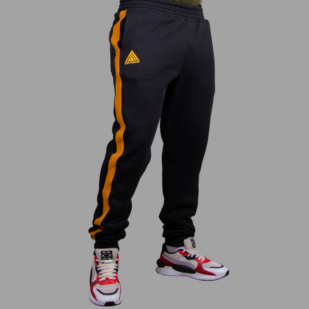 Men's Sweatpants (Black/Mustard yellow)