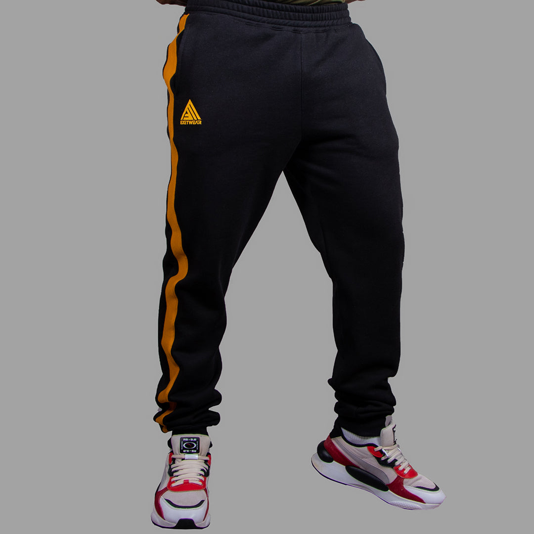 Men's Sweatpants (Black/Mustard yellow)