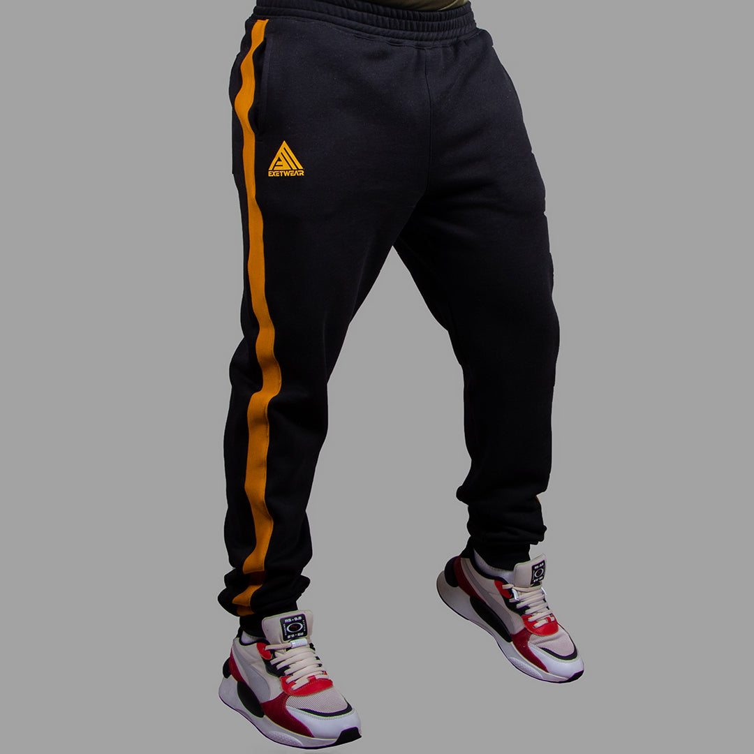 Men's Sweatpants (Black/Mustard yellow)