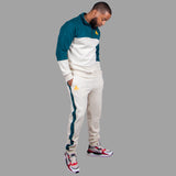 Men's Zip-Up Sweatshirt Set (Off-white/Blue Canard)
