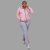 Women Light Pink and Light Grey Sweatsuit Set