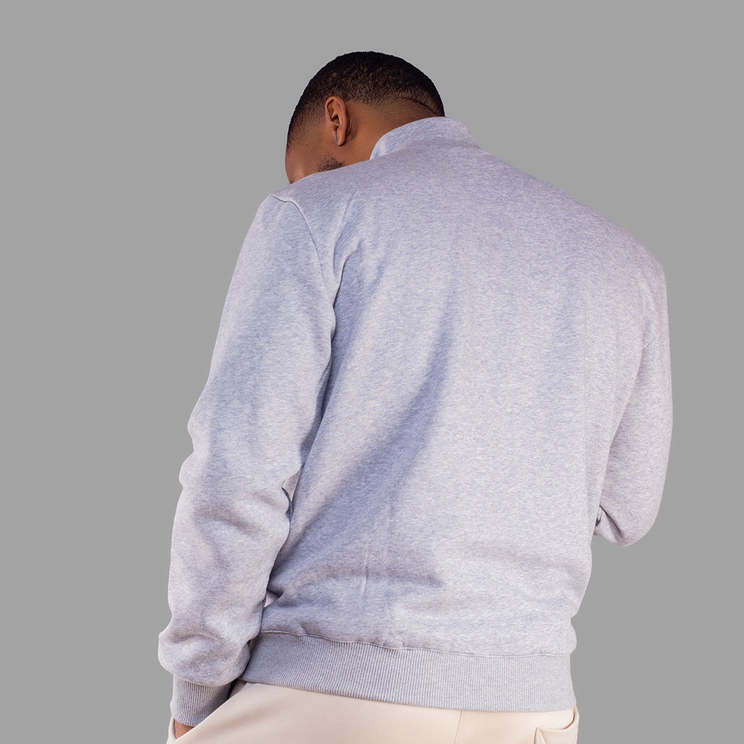 Men Zip-up sweatshirt set (Light Grey)