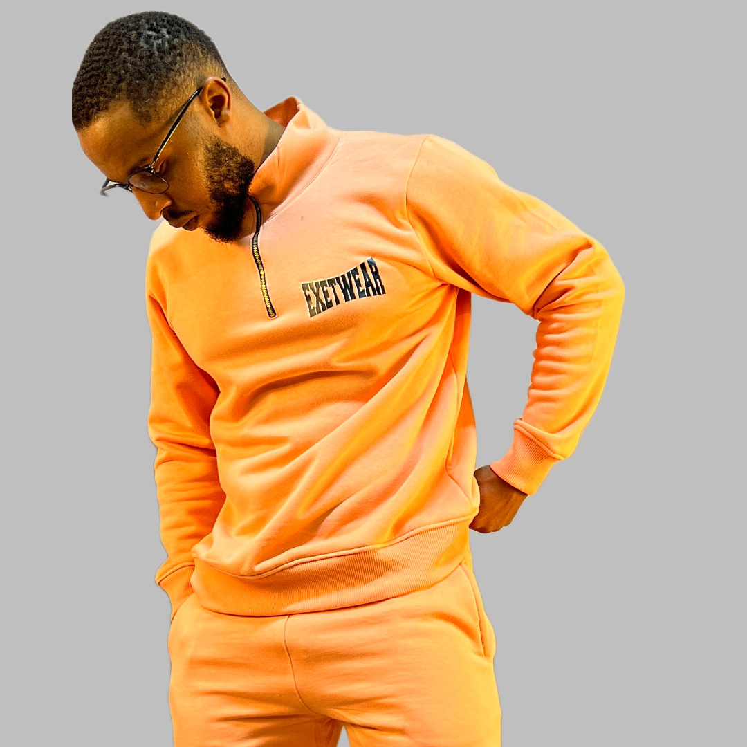 Men sweatshirt and short set (Peach)