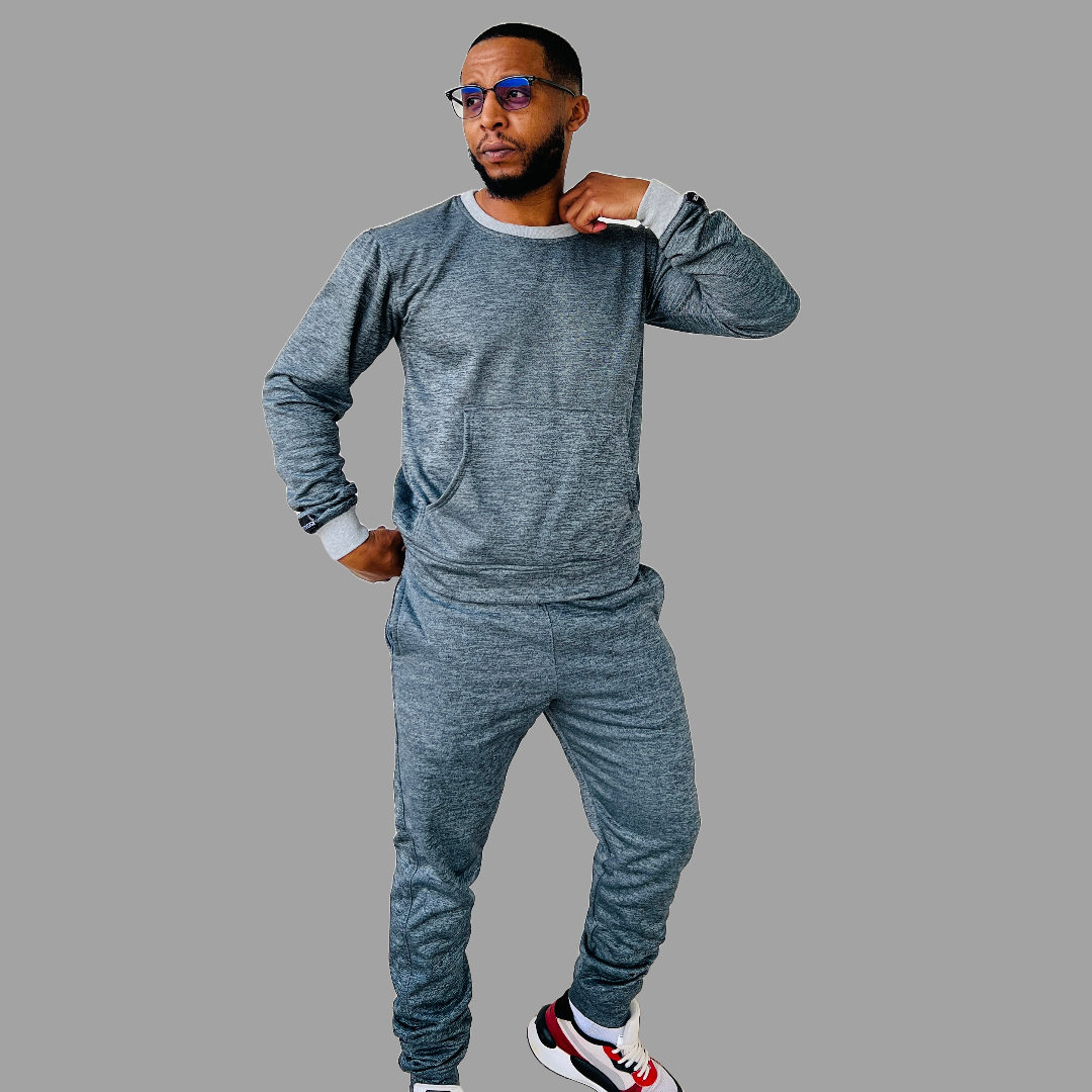 Men Fleece sweatsuits (Grey)