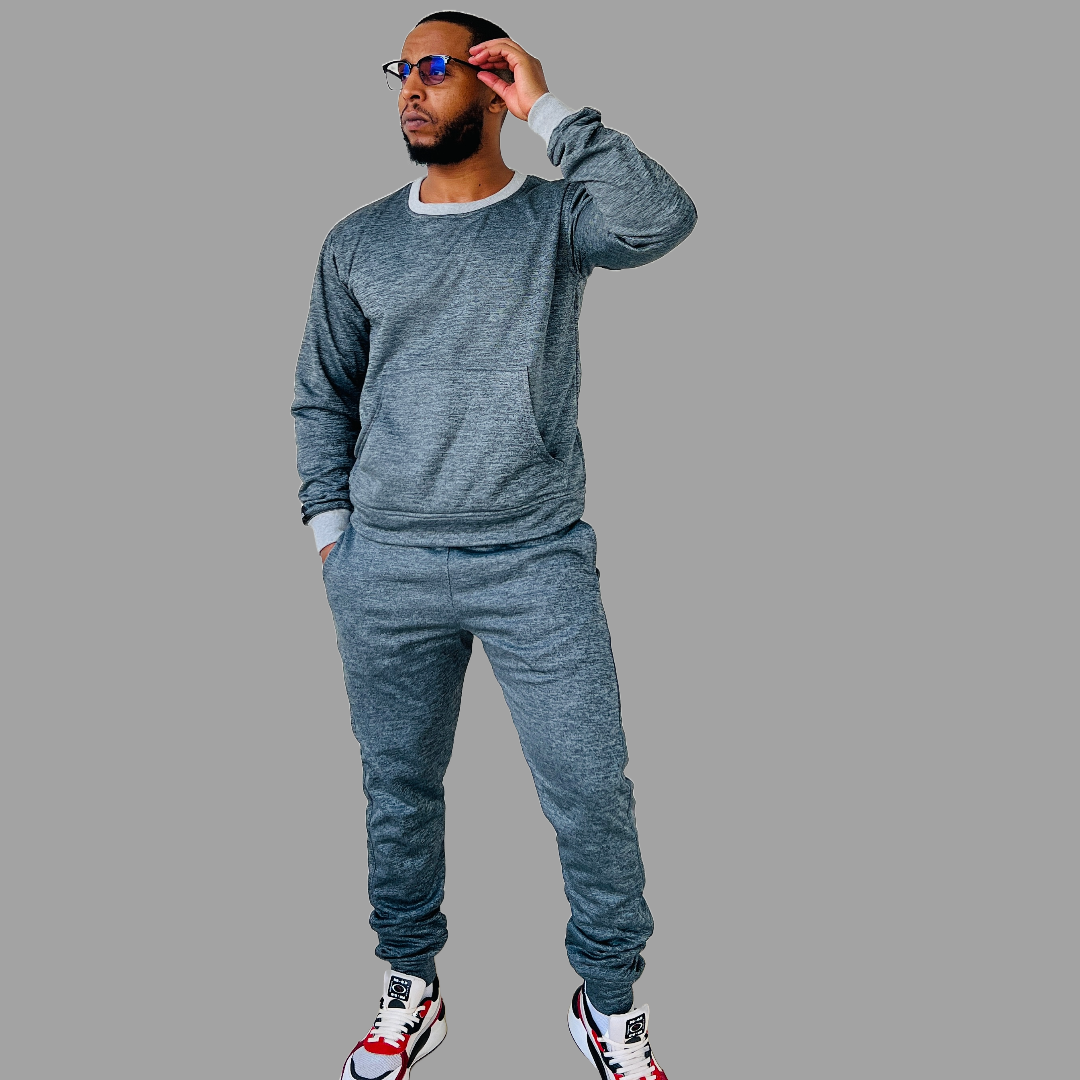 Men Fleece sweatsuits (Grey)