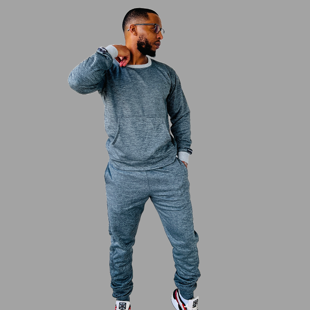 Men Fleece sweatsuits (Grey)