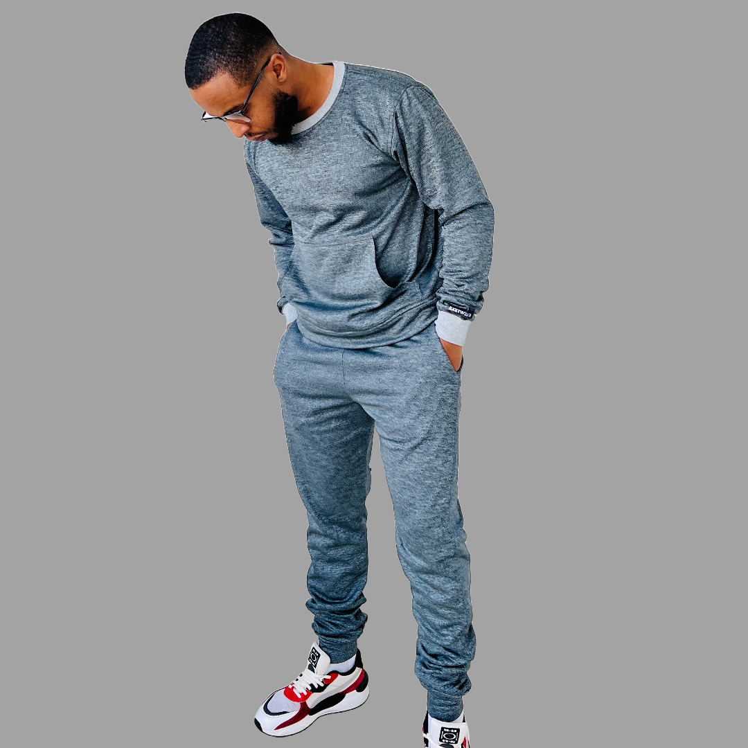 Men Fleece sweatsuits (Grey)