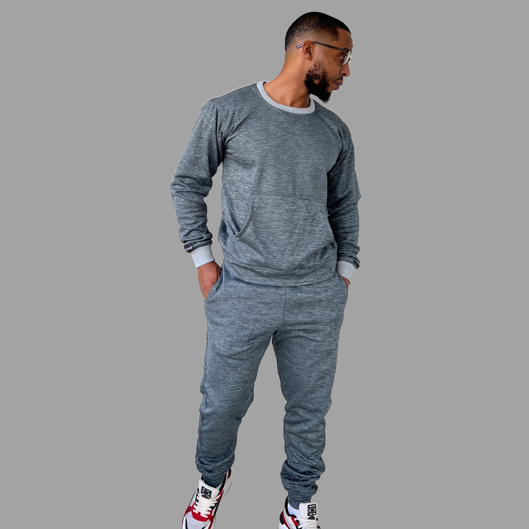 Men Fleece sweatsuits (Grey)