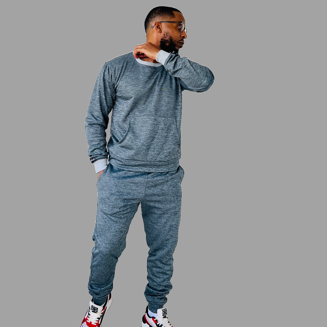 Men Fleece sweatsuits (Grey)