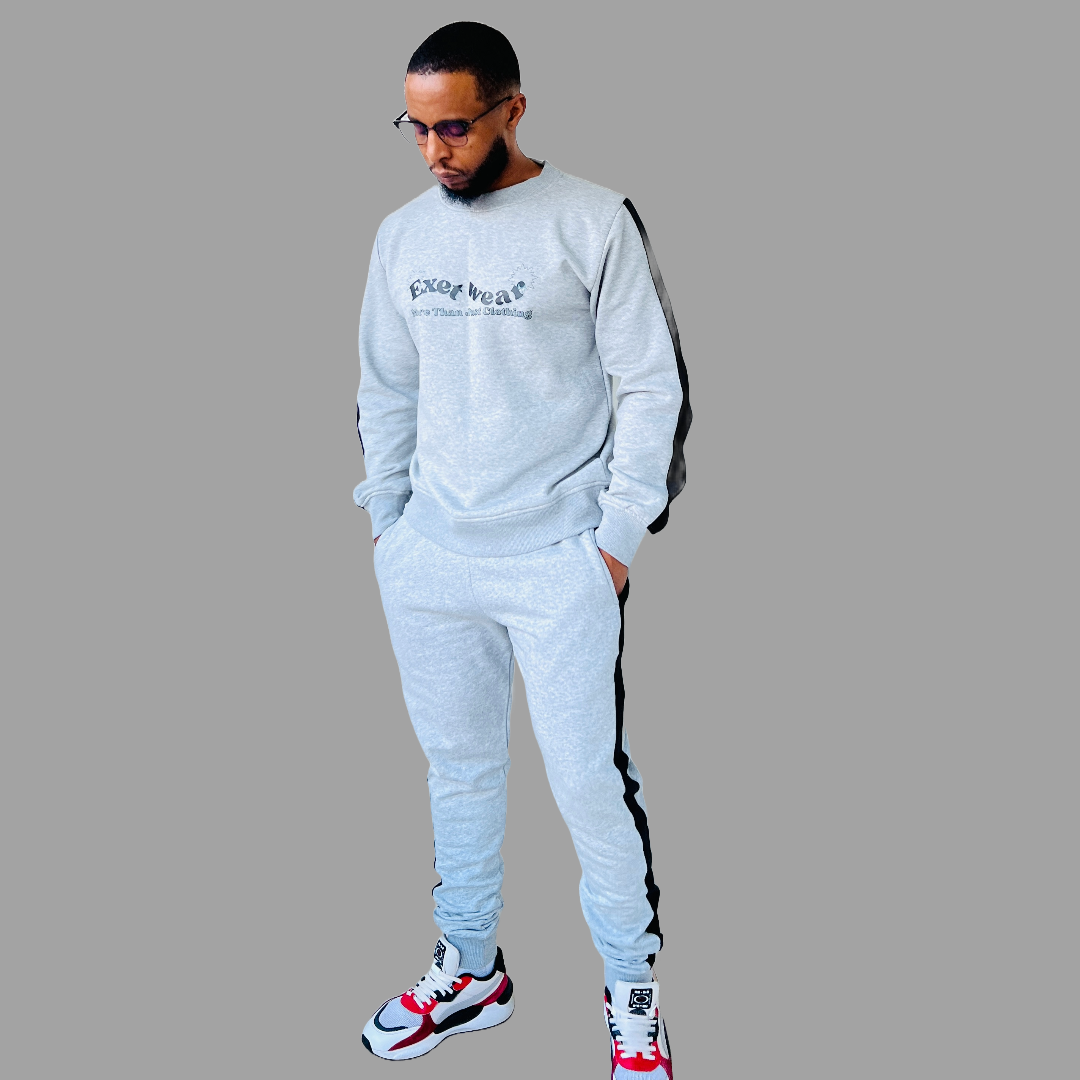 Men Sweatshirt set (Ash Grey)