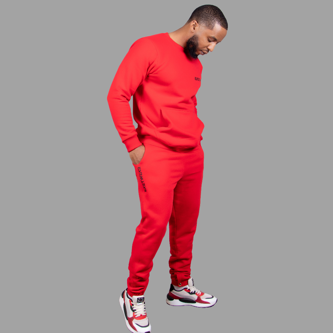 Men Sweatshirt Set (Red)