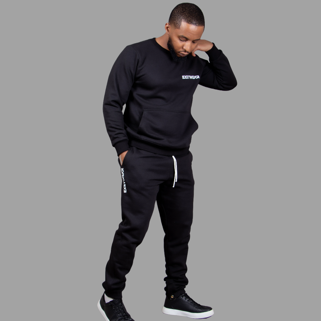 Men Sweatshirt Set (Black)