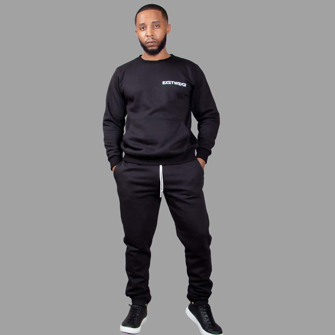 Men Sweatshirt Set (Black)