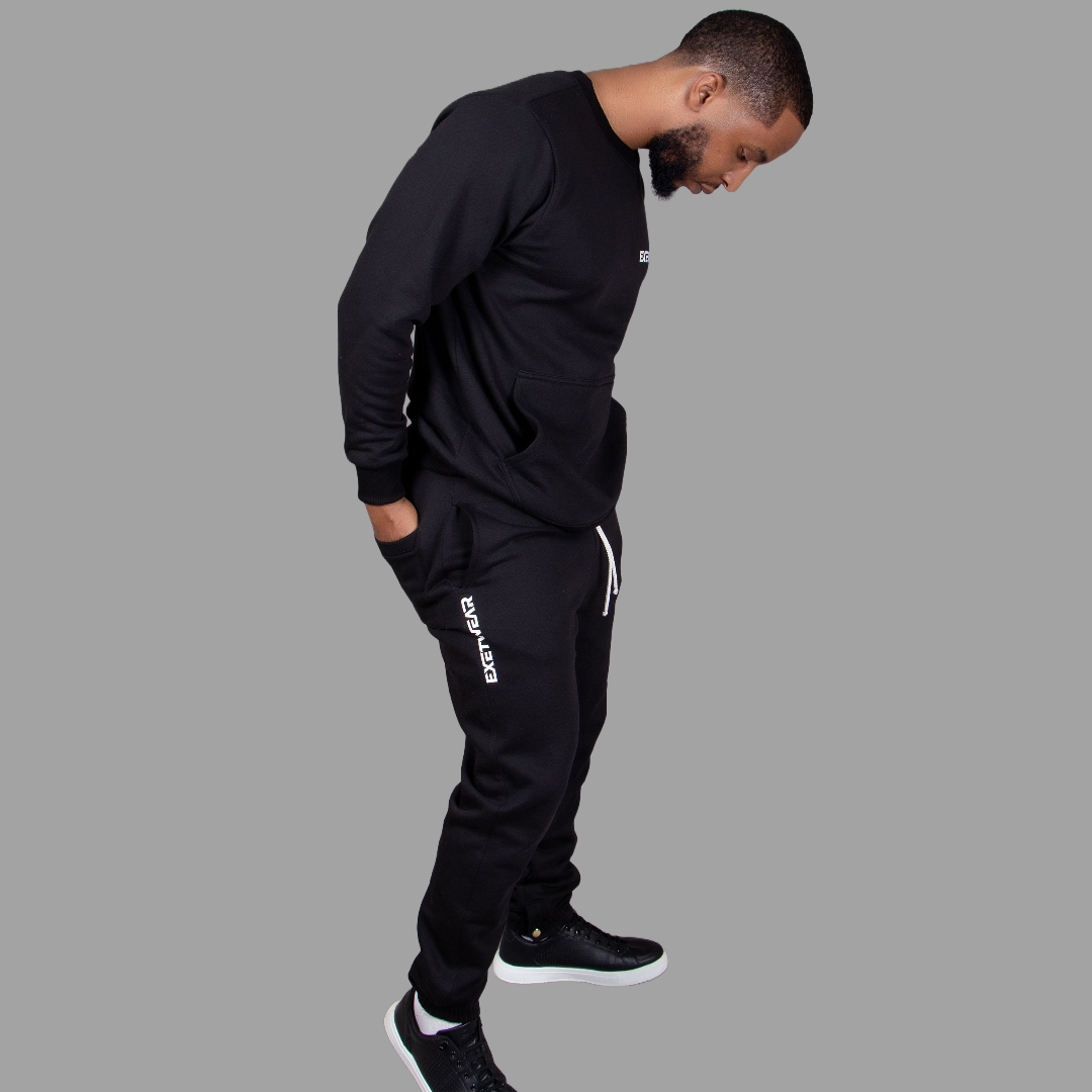 Men Sweatshirt Set (Black)