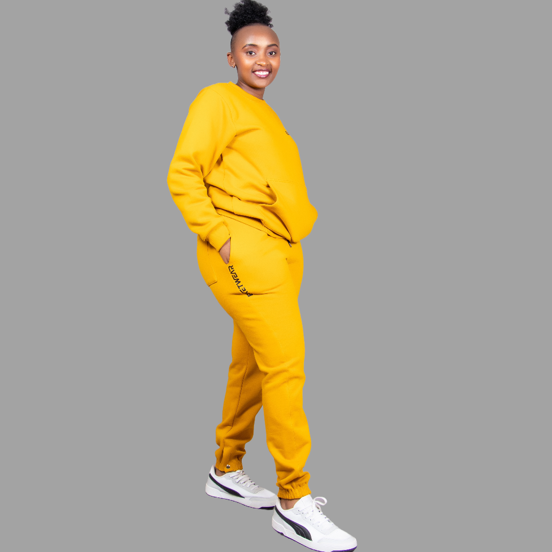 Women Sweatshirt Set (Mustard Yellow)