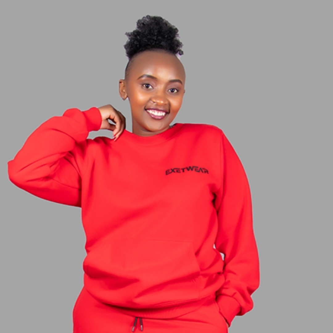 Women Crewneck Sweatshirt (Red)