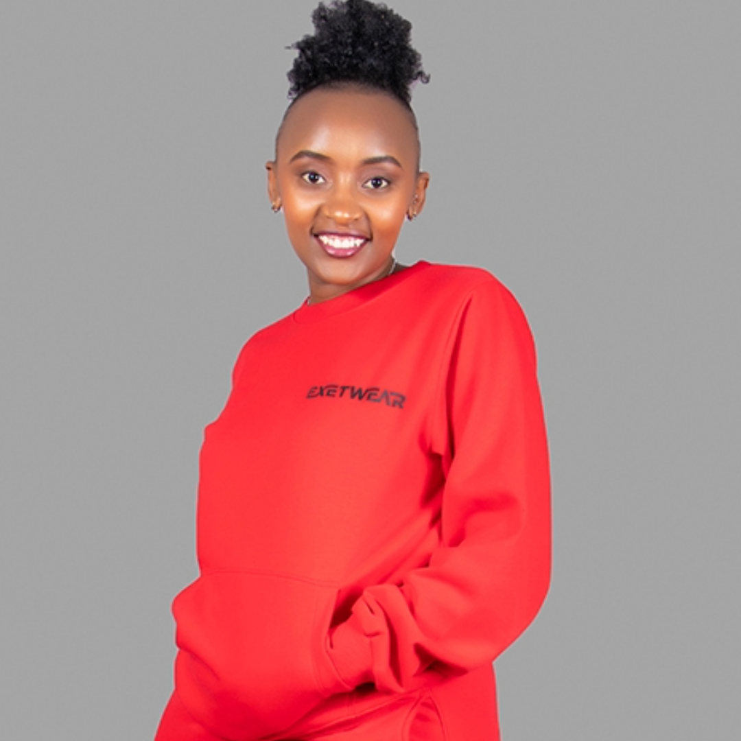 Women Crewneck Sweatshirt (Red)