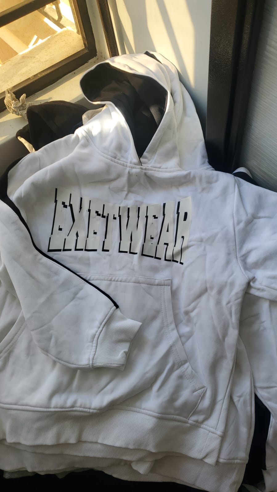 Exetwear Unisex Stripe Hoodie – Bold Logo Edition